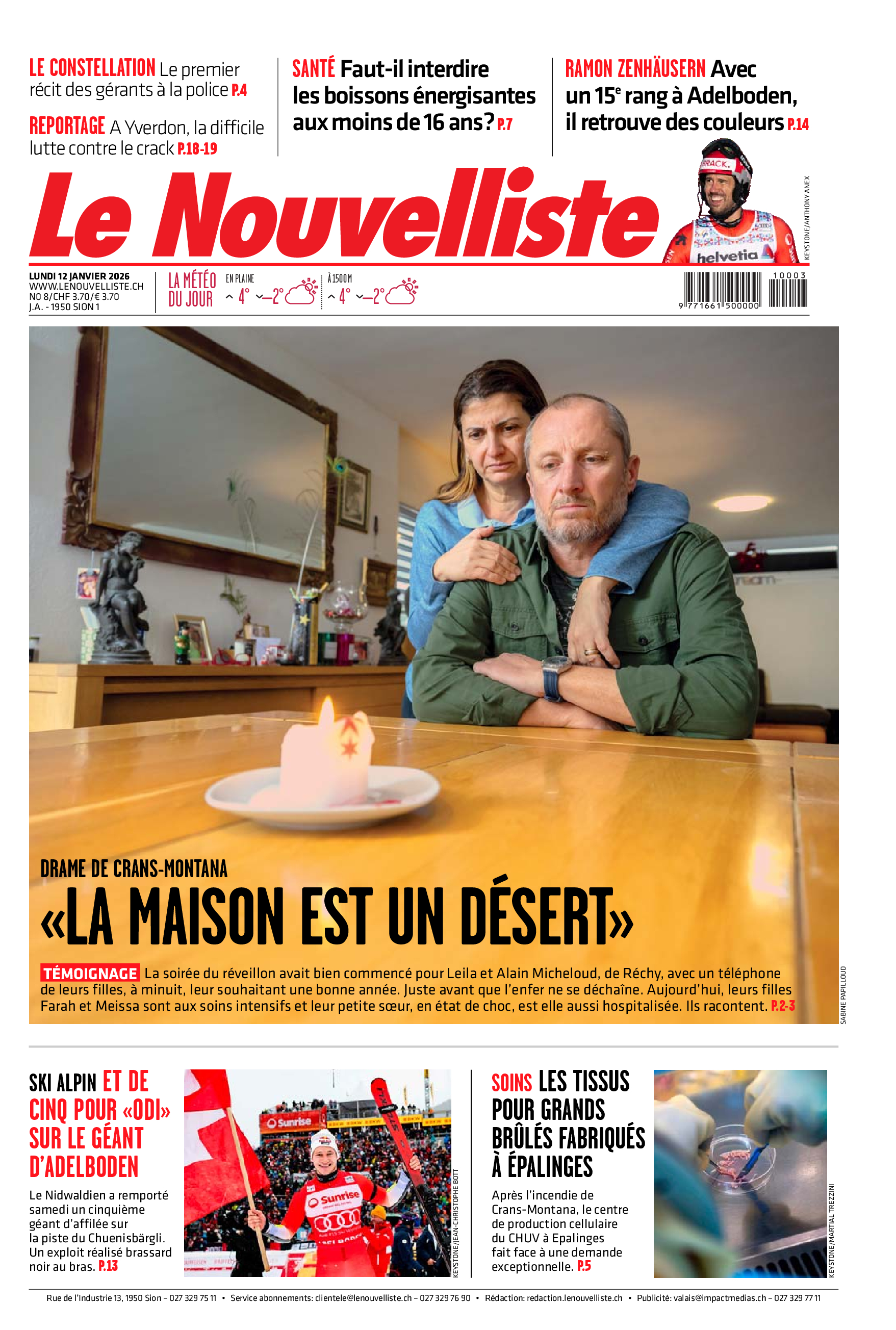  Lundi 12 janvier 2026