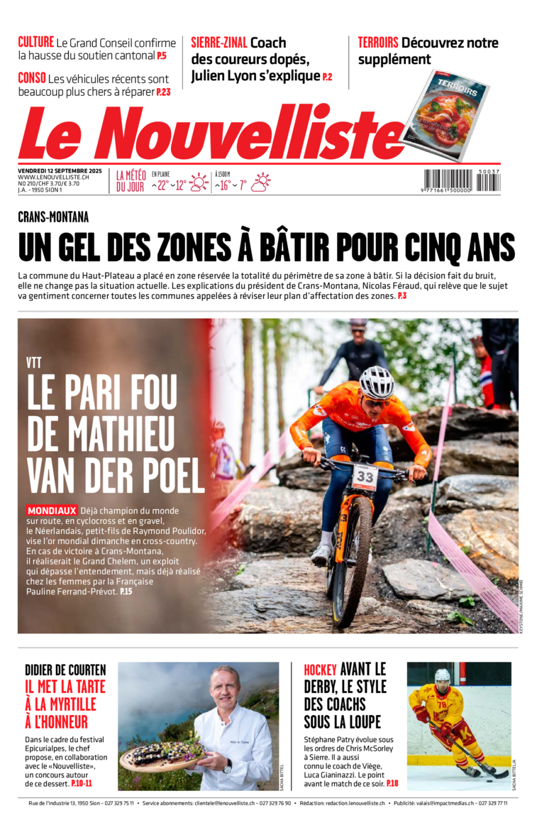 Vendredi 12 septembre 2025 Vendredi 12 septembre 2025