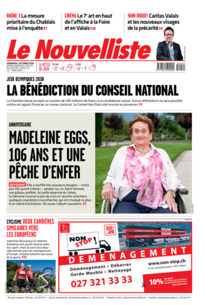  Vendredi 2 octobre 2026