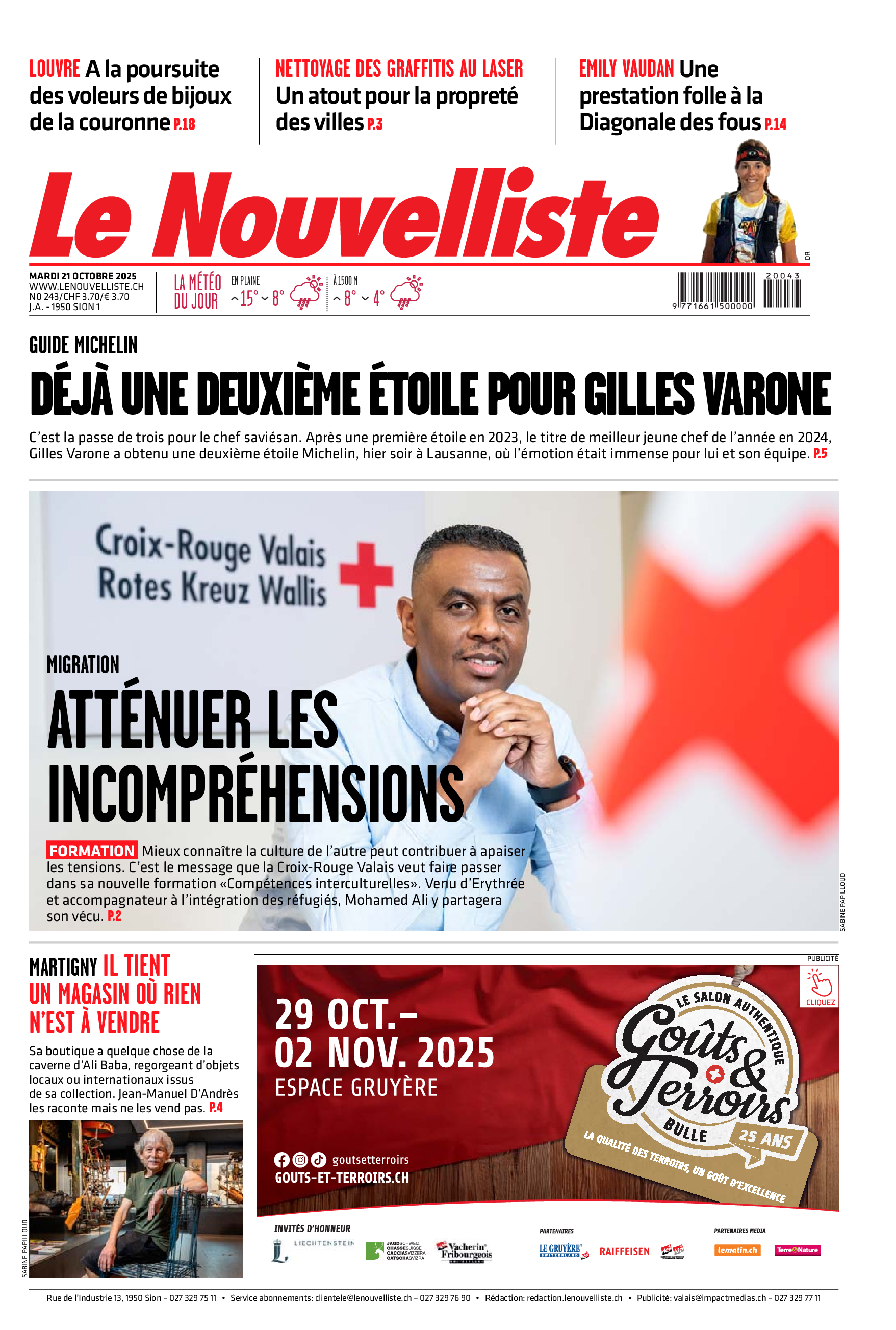 Mardi 21 octobre 2025