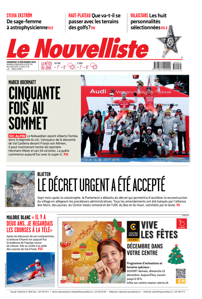 Vendredi 19 décembre 2025