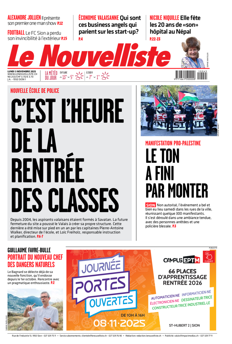 Lundi 3 novembre 2025