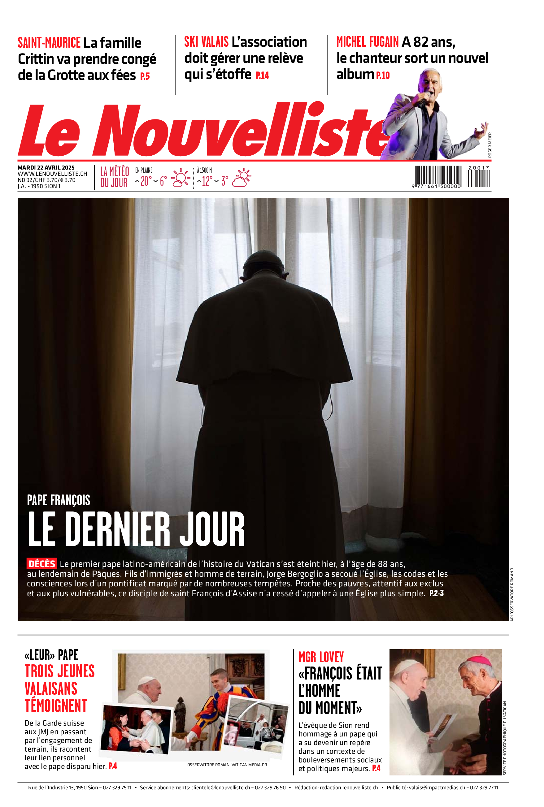 Mardi 22 avril 2025