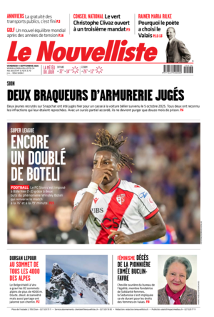  Vendredi 4 septembre 2026