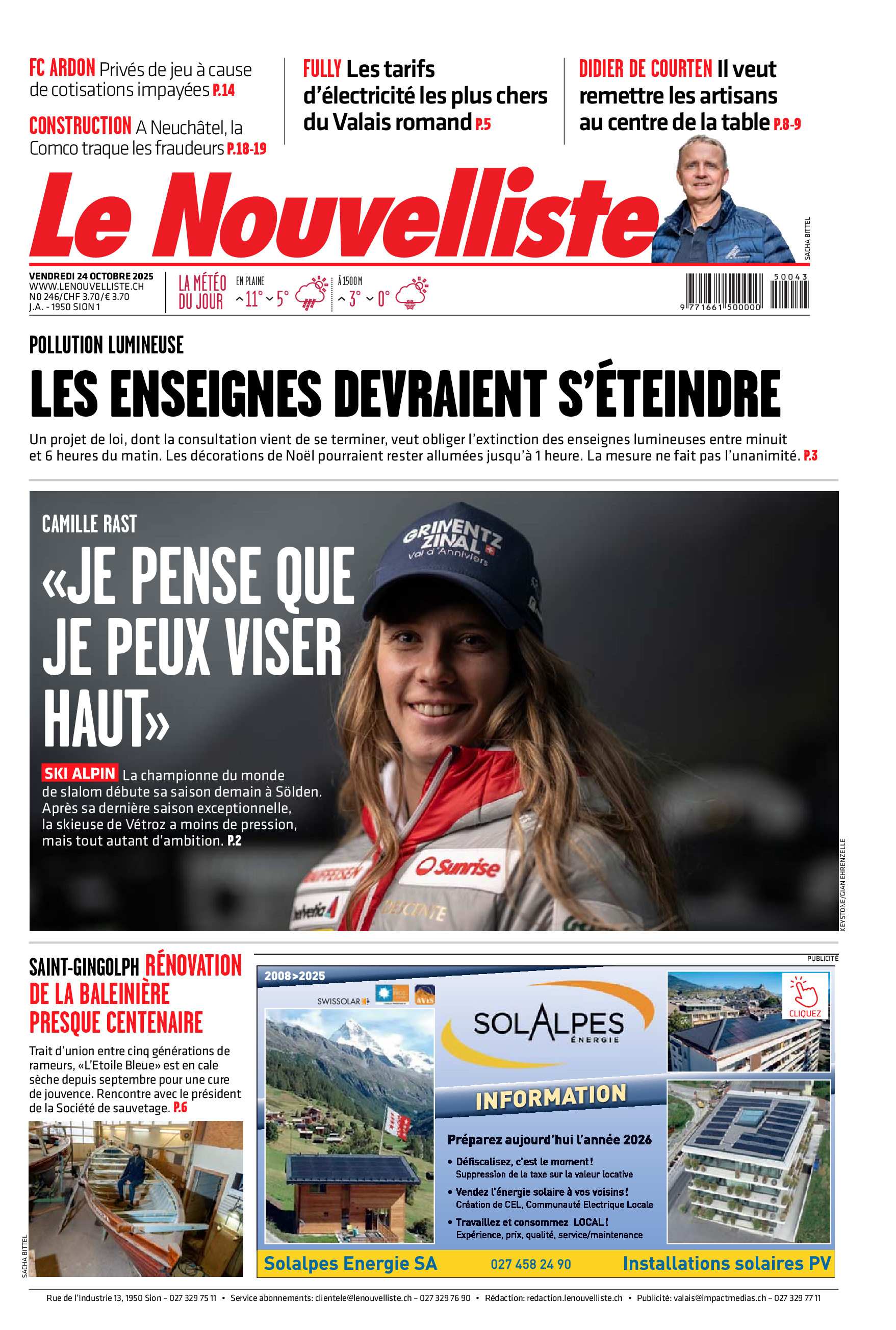 Vendredi 24 octobre 2025