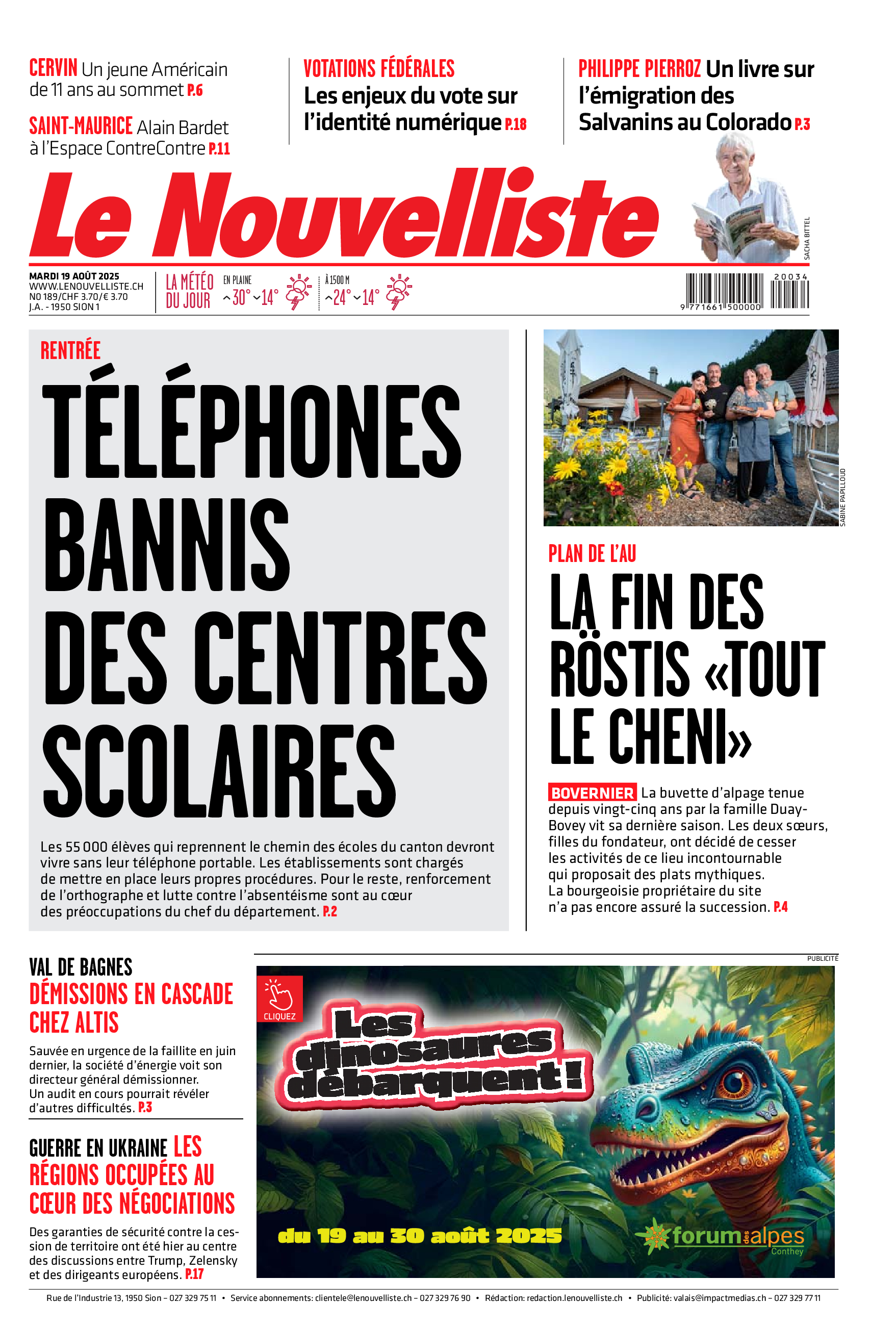 Mardi 19 août 2025