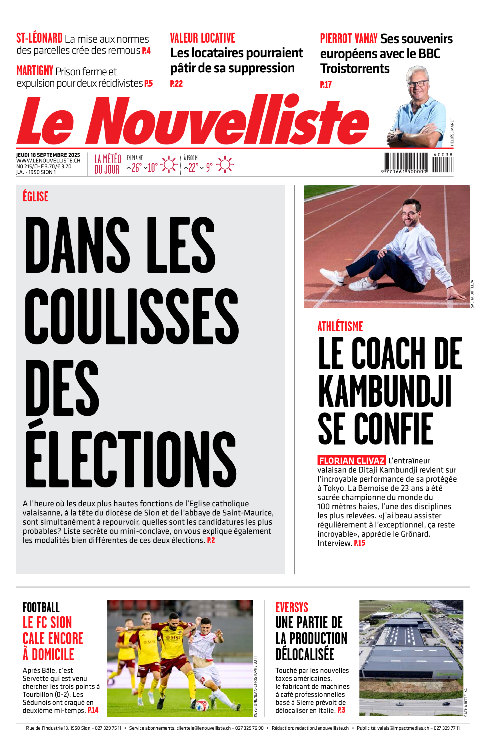  Jeudi 18 septembre 2025