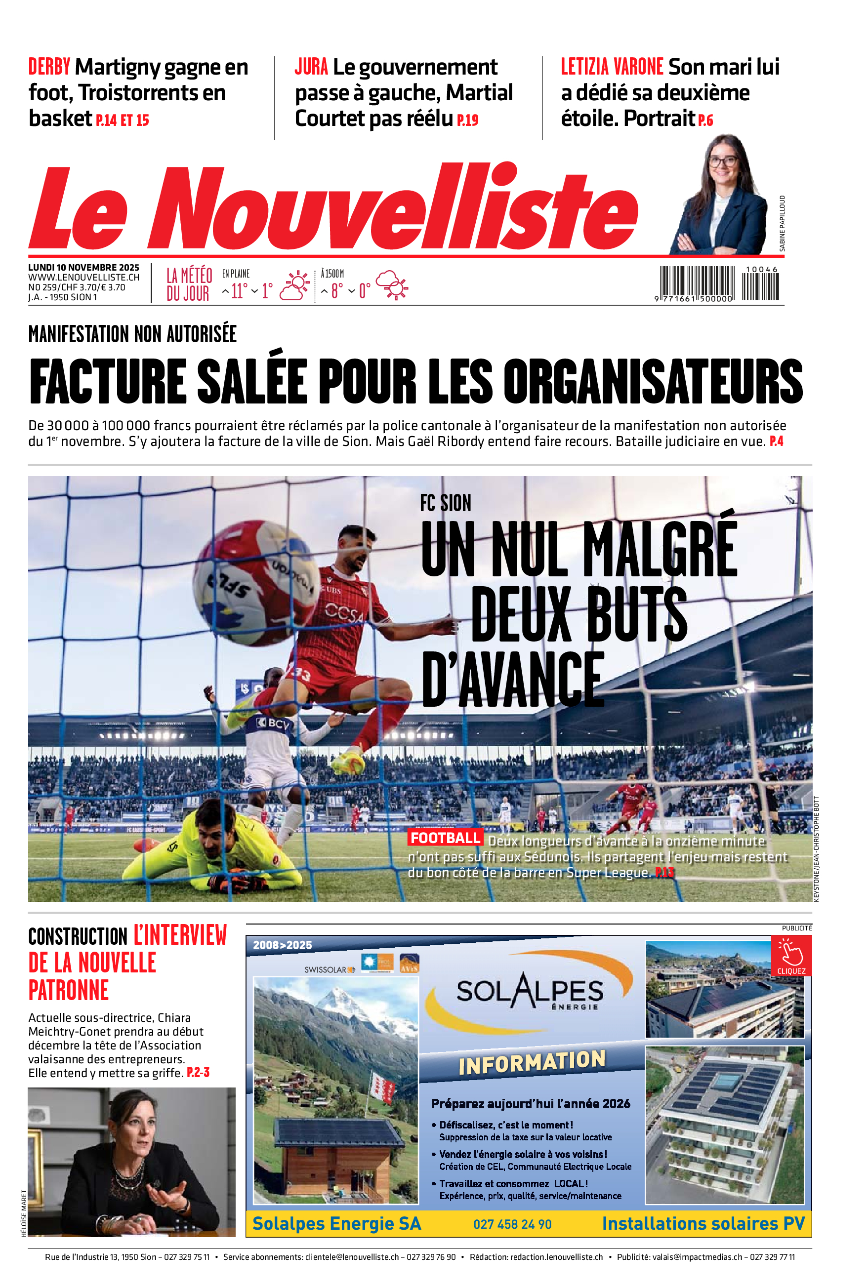  Lundi 10 novembre 2025