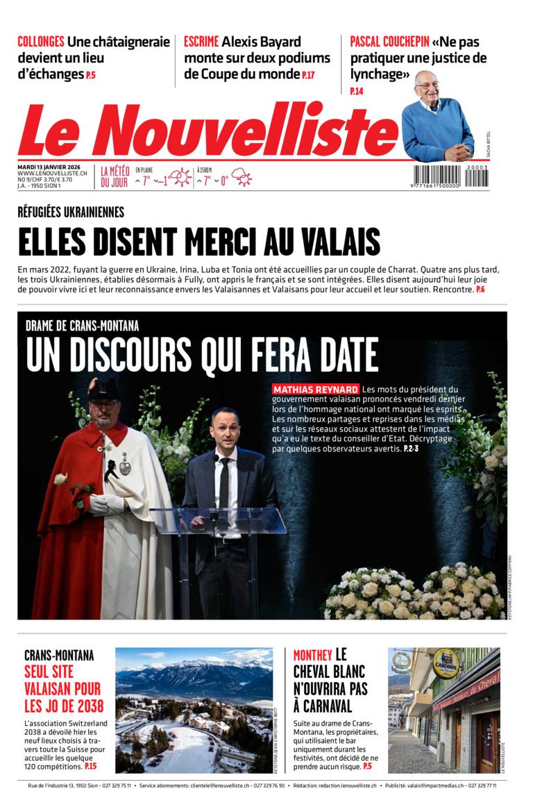 Mardi 13 janvier 2026